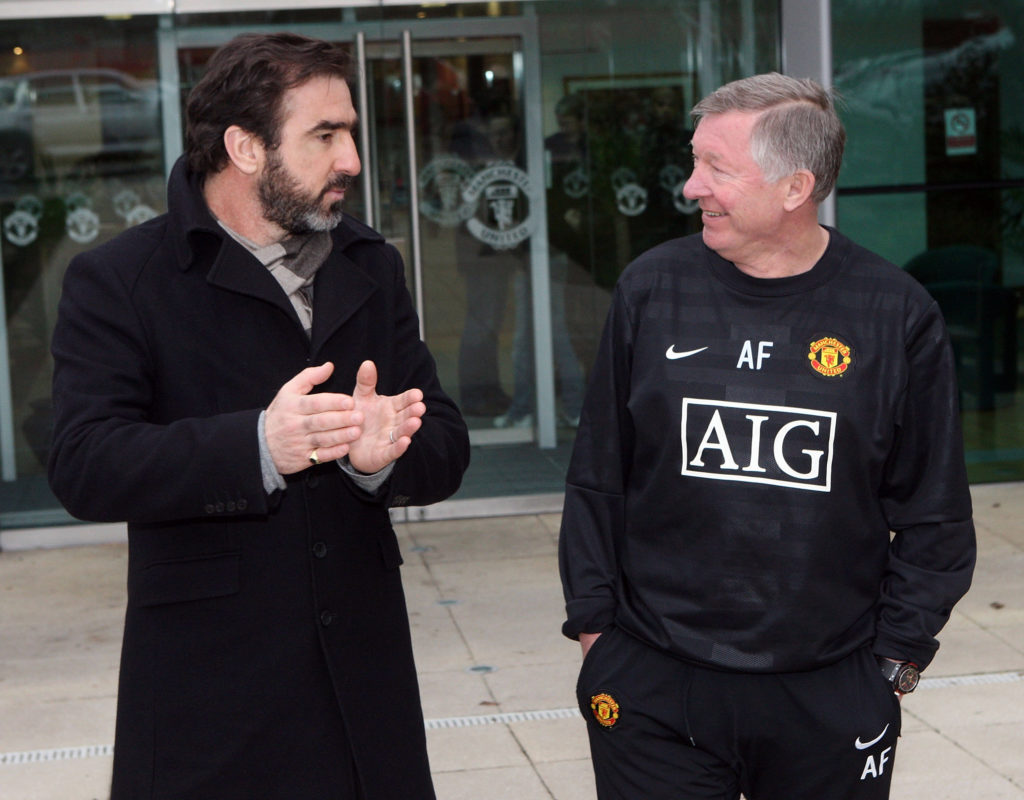 Eric Cantona visits Manchester United Training Ground