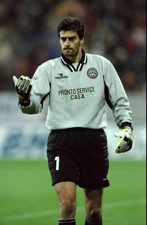 29 Sep 1998:  Luigi Turci of Udinese in action during the UEFA Cup match against Bayer Leverkusen in Leverkusen, Germany. Bayer Leverkusen won the ...
