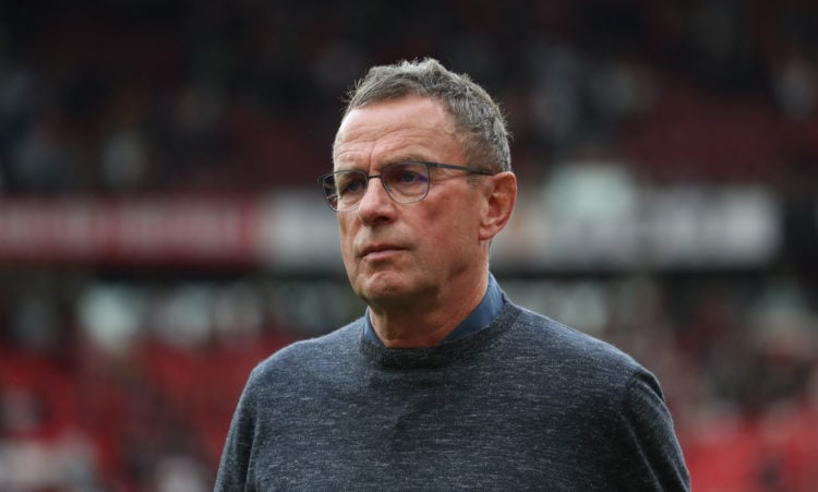 Interim Manager Ralf Rangnick of Manchester United walks off after the Premier League match between Manchester United and Norwich City at Old Traff...