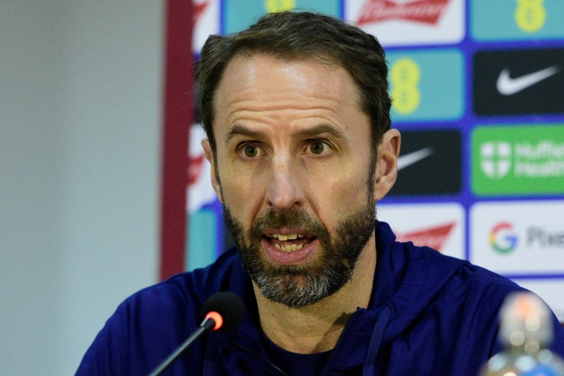 England's manager Gareth Southgate attends a press conference ahead of the UEFA EURO 2024 Group C qualification match between North Macedonia and E...