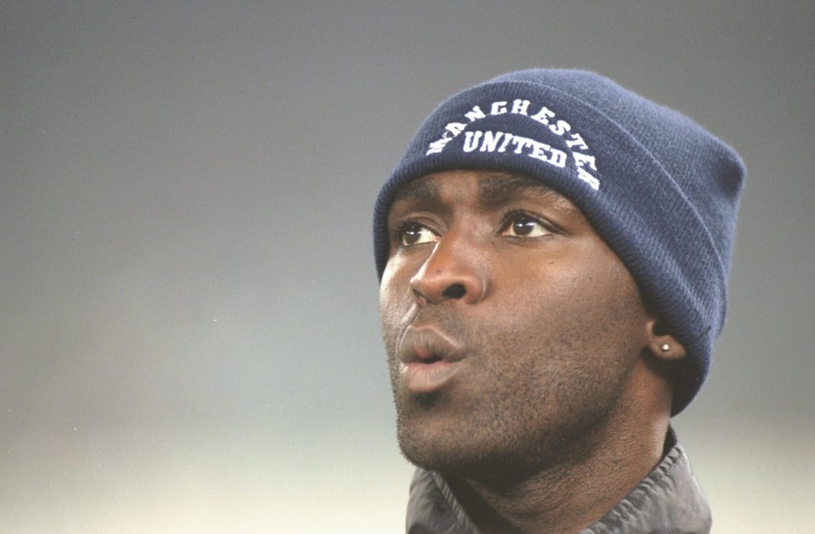 10 Dec 1997:  A portrait of Andy Cole of Manchester United during training for the UEFA Champions League match against Juventus at the Stadio Delle...