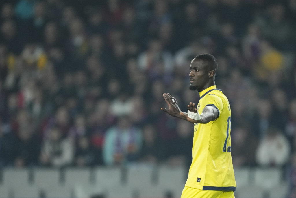 Eric Bailly in action for Villarreal against Barcelona.