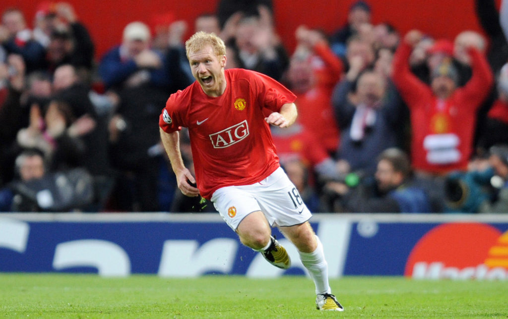 Manchester United's English midfielder P