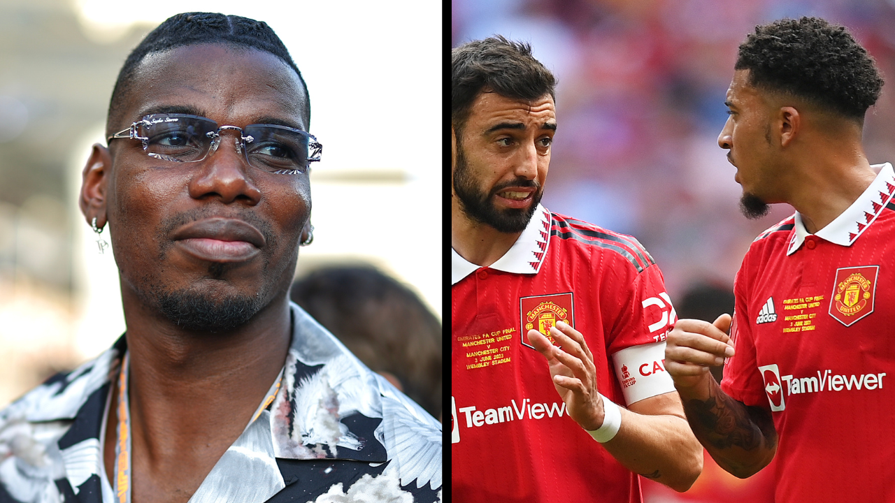 Bruno Fernandes and Jadon Sancho send messages to Paul Pogba after ...