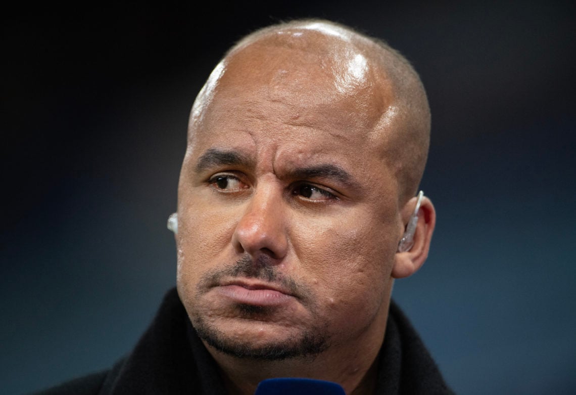 Amazon Prime pundit Gabriel Agbonlahor before the Premier League match between Aston Villa and Liverpool FC at Villa Park on December 26, 2022 in B...