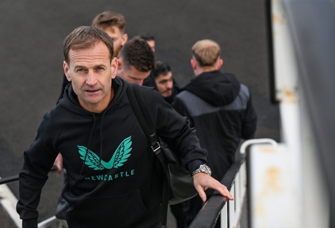 Newcastle United's Sporting Director Dan Ashworth  leaves the Newcastle Airport enroute to Germany for Champions League Match against Dortmund FC o...