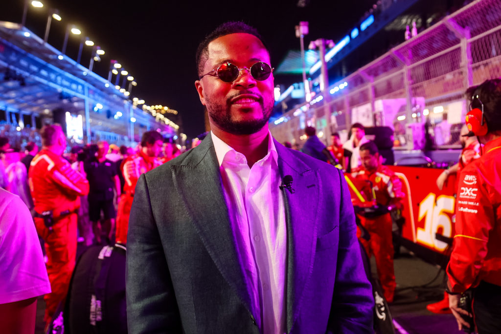 Former French footballer Patrice evra on the grid prior to the start of the F1 Grand Prix of Saudi Arabia at Jeddah Corniche Circuit on March 9, 20...