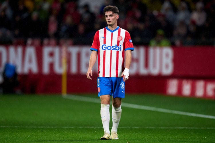 Miguel Gutierrez of Girona FC looks on during the LaLiga EA Sports match between Girona FC and CA Osasuna at Montilivi Stadium on March 09, 2024 in...