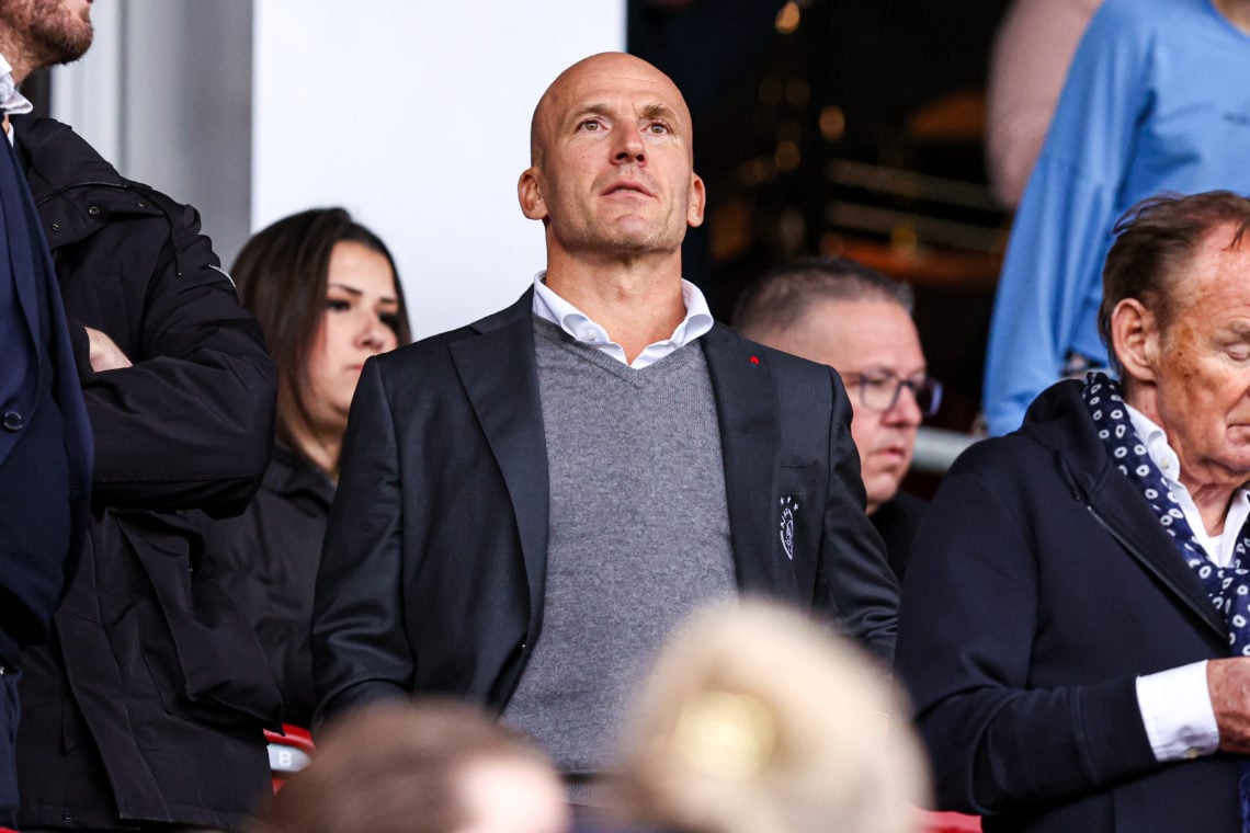 new CEO Alex Kroes of Ajax present at his first match as CEO during the Dutch Eredivisie match between Sparta Rotterdam and Ajax at Sparta-stadion ...
