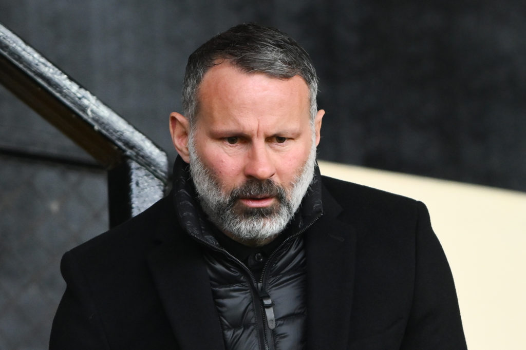 Ryan Giggs is at the Sky Bet League 2 match between Notts County and Salford City at Meadow Lane in Nottingham, on March 23, 2024.