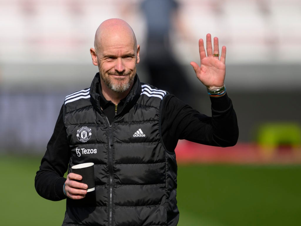 Manchester United manager Erik ten Hag during the Premier League match between AFC Bournemouth and Manchester United at Vitality Stadium on April 1...