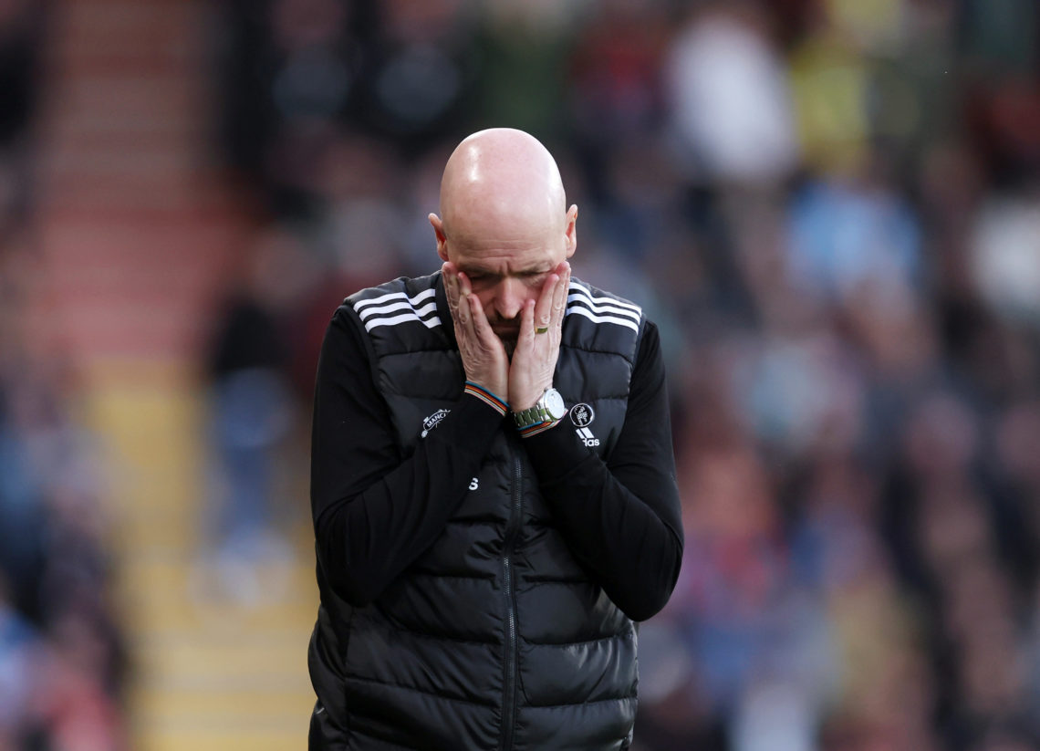 Erik ten Hag the head coach / manager of Manchester United  reacts during the Premier League match between AFC Bournemouth and Manchester United at...