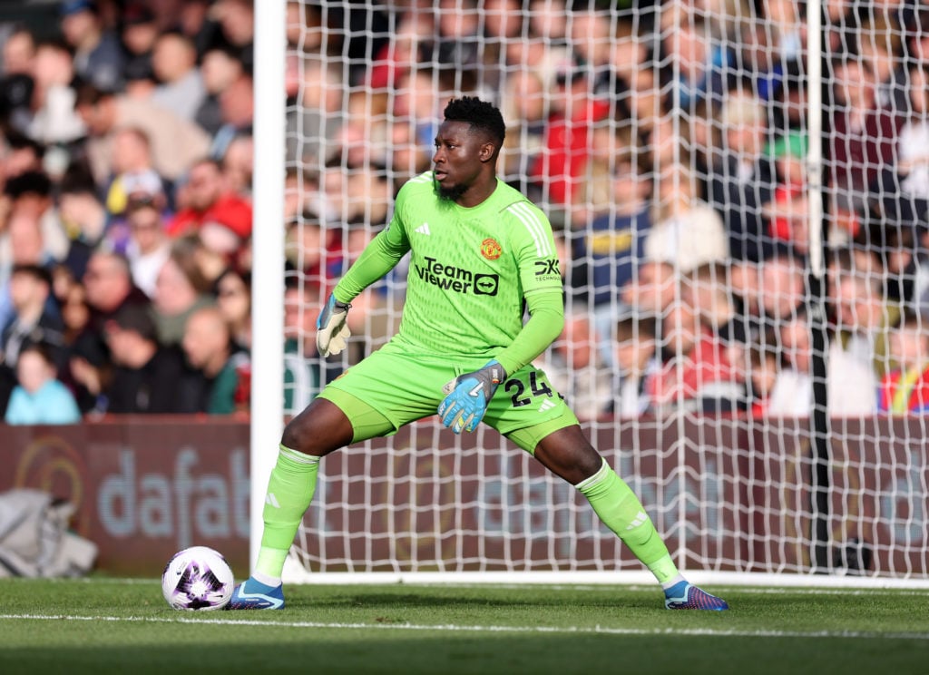Andre Onana of Manchester United  during the Premier League match between AFC Bournemouth and Manchester United at Vitality Stadium on April 13, 20...
