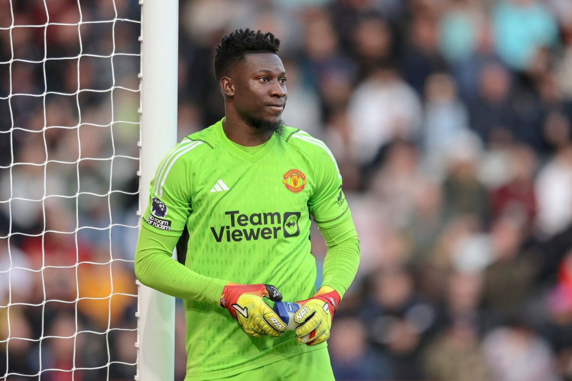 André Onana of Manchester United with Vasline tub he uses on his gloves during the Premier League match between AFC Bournemouth and Manchester Unit...