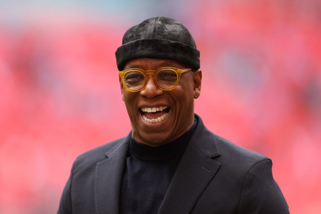 Former footballer and TV pundit Ian Wright during the Emirates FA Cup Semi Final match between Coventry City and Manchester United at Wembley Stadi...