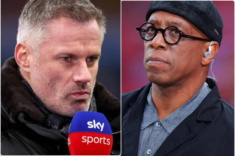 Jamie Carragher and Ian Wright twinned image