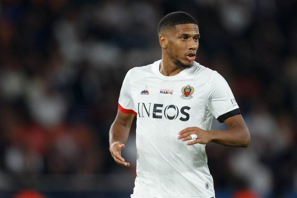 Jean Clair Todibo of OGC Nice  during the French League 1  match between Paris Saint Germain v Nice at the Parc des Princes on September 15, 2023 i...