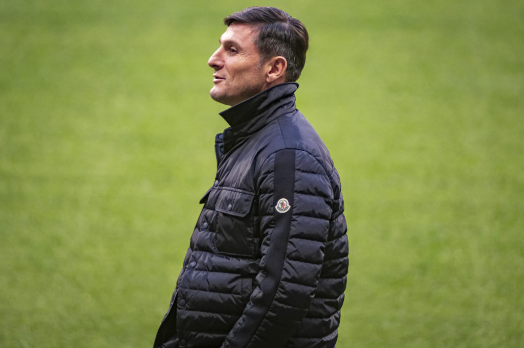 Javier Zanetti, former player and vice president of FC Internazionale, seen during FC Internazionale Training Session And Press Conference at Civit...