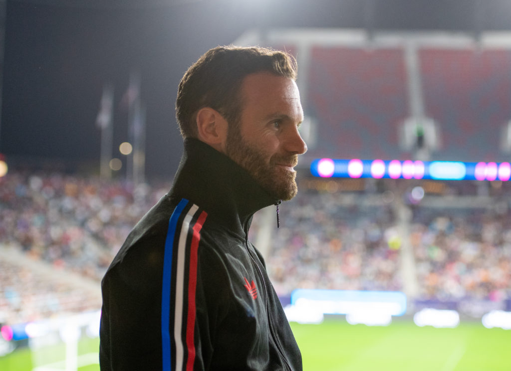 Juan Mata, former player of Manchester United, visits Snapdragon Stadium and watches the San Djego Wave v Bay FC NWSL match on April 27, 2024 in Sa...