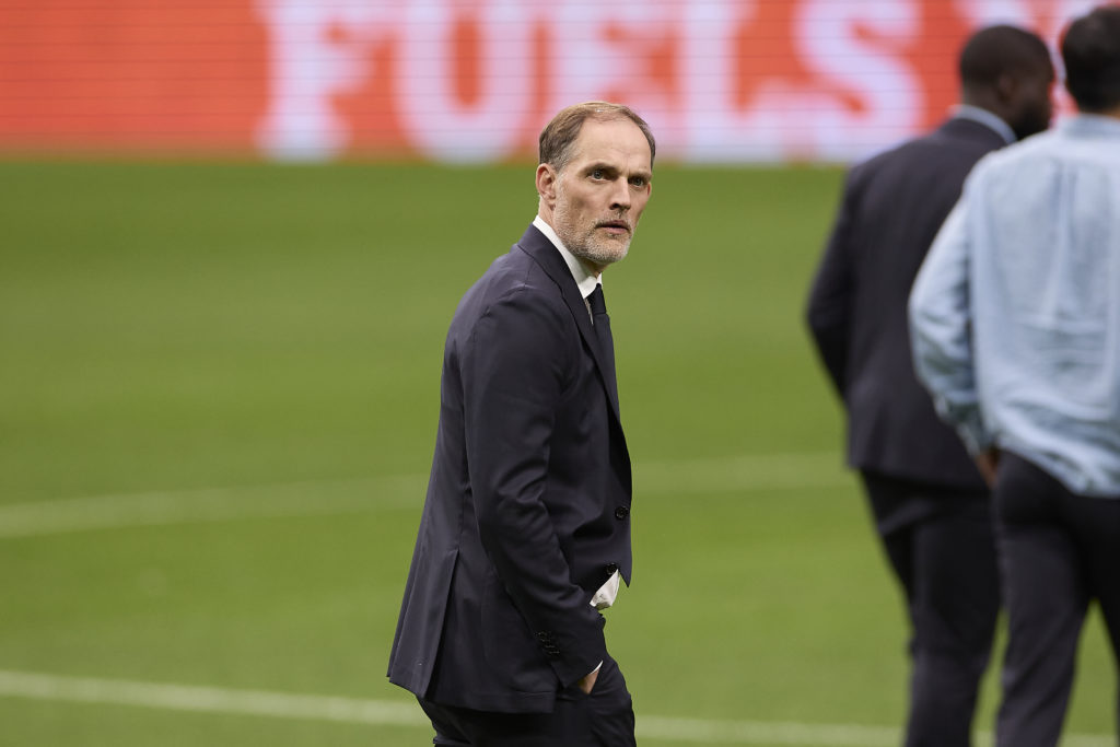 Thomas Tuchel, the head coach of FC Bayern Munchen walks
