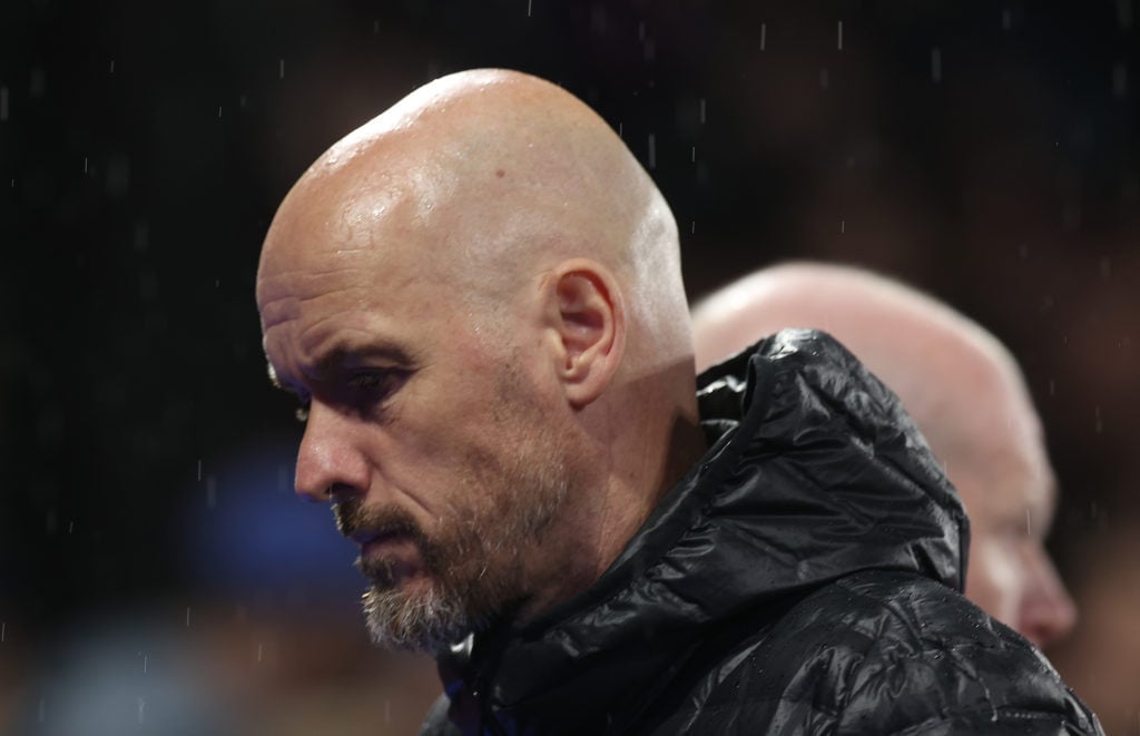 Manager Erik ten Hag of Manchester United walks out for the second half during the Premier League match between Crystal Palace and Manchester Unite...