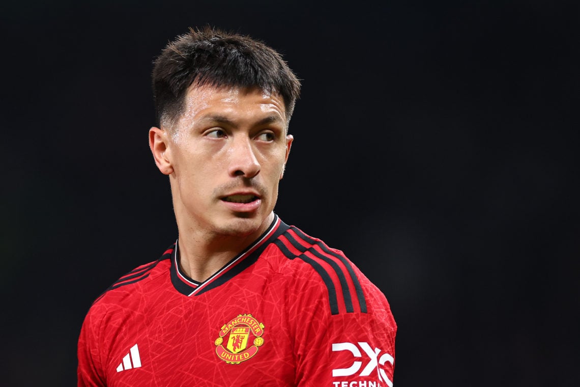 Lisandro Martínez of Manchester United during the Premier League match between Manchester United and Newcastle United at Old Trafford on May 15, 20...