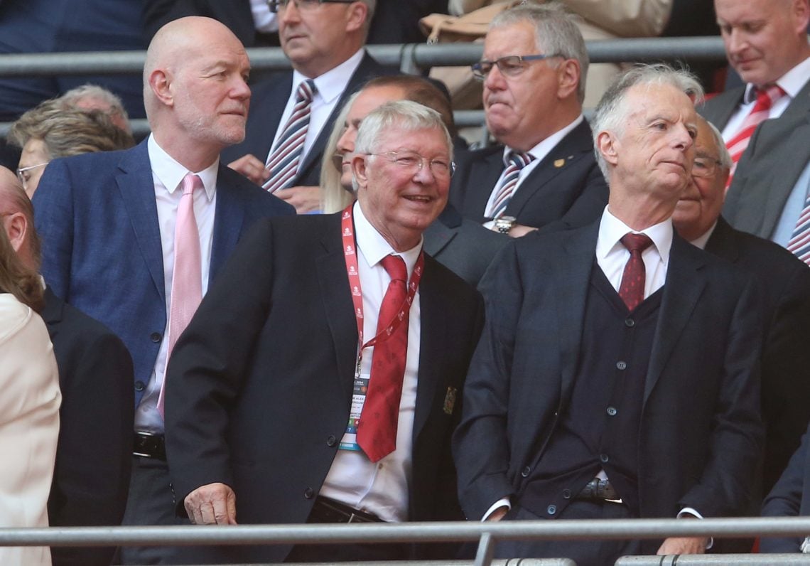 Former Manchester United manager Sir Alex Ferguson during the Emirates FA Cup Final match between Manchester City and Manchester United at Wembley ...