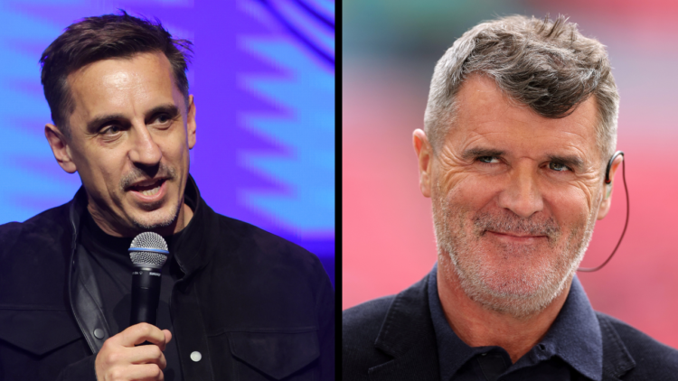Roy Keane at the FA Cup semi-final match between Coventry City and Manchester United at Wembley Stadium in April, including a side-by-side image of...