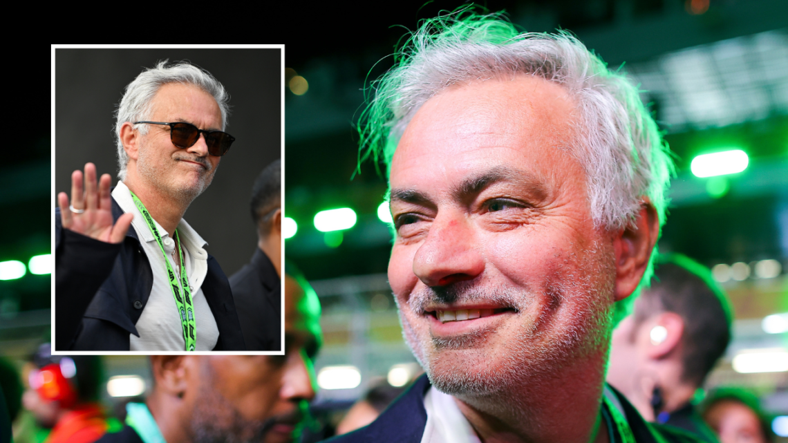 JEDDAH, SAUDI ARABIA - MARCH 09: Jose Mourinho is seen on the grid prior to the F1 Grand Prix of Saudi Arabia at Jeddah Corniche Circuit on March 0...