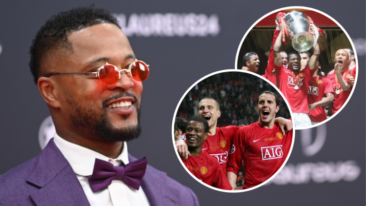 Patrice Evra attends the red carpet at the 2024 Laureus World Sport Awards Madrid at Palacio De Cibeles on April 22, 2024 in Madrid, Spain. Overlay...