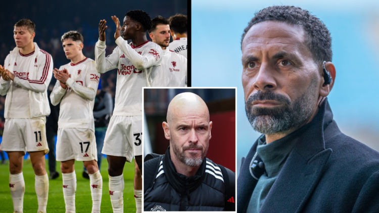 Rio Ferdinand at the Champions League quarter-final tie between Manchester City and Real Madrid, including images of Erik ten Hag and Manchester Un...