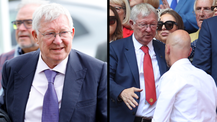 Sir Alex Ferguson attends day four of 'Gold Cup Day' of the Cheltenham Festival at Cheltenham Racecourse on March 15, 2024, in Cheltenham, England....