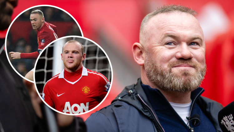 Former Manchester United players Rio Ferdinand and Wayne Rooney during a pre-match interview ahead of the Premier League match between Manchester U...