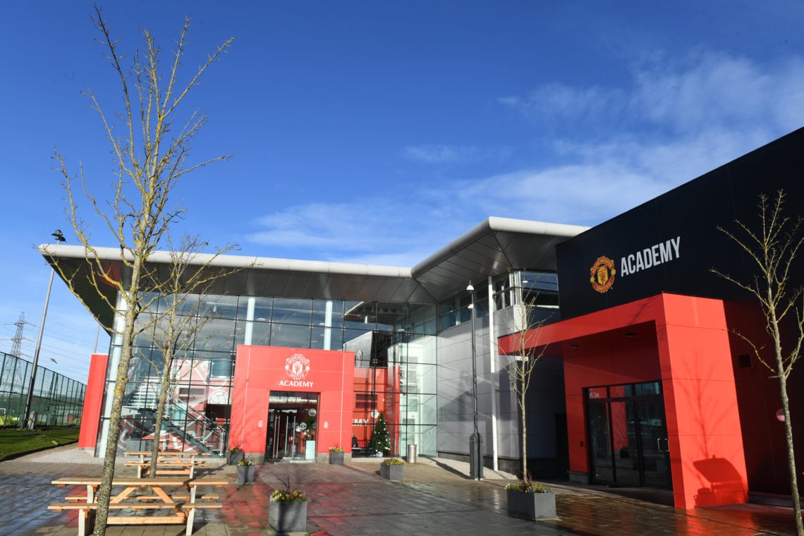 A general view of the Manchester United Academy prior to the Premier League 2 match between Manchester United U21 and Newcastle United U21 at the C...