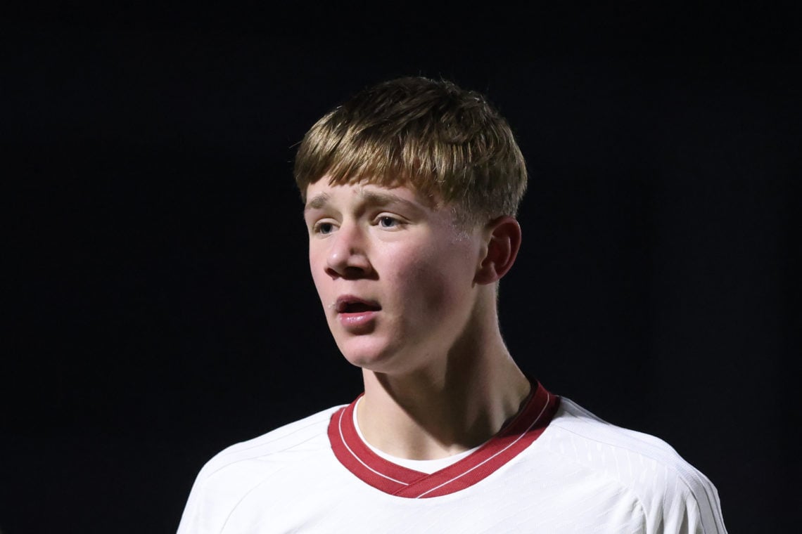 Jim Thwaites of Manchester United U21 looks on during the Premier League 2 match between Middlesbrough U21 and Manchester United U21 at Heritage Pa...