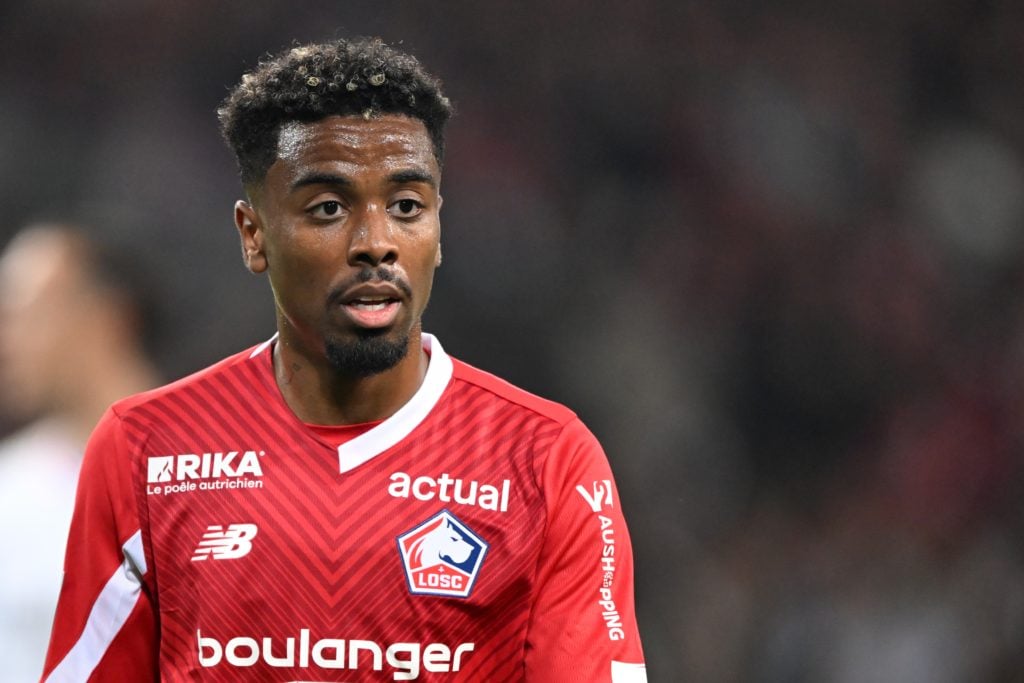 LILLE - Angel Gomes of Lille OSC during the French Ligue 1 match between Lille OSC and Olympique Lyonnais at Pierre-Mauroy Stadium on May 6, 2023 i...