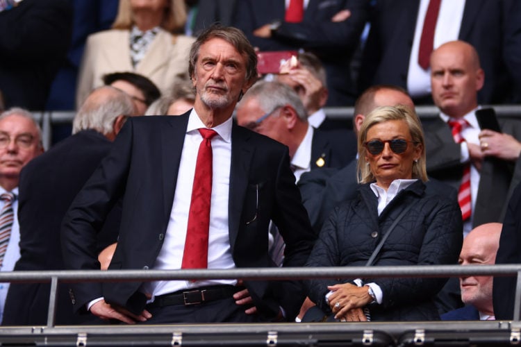 Manchester United co-owner Sir Jim Ratcliffe and  Wife Alicia Ratcliffe during the Emirates FA Cup Final match between Manchester City and Manchest...