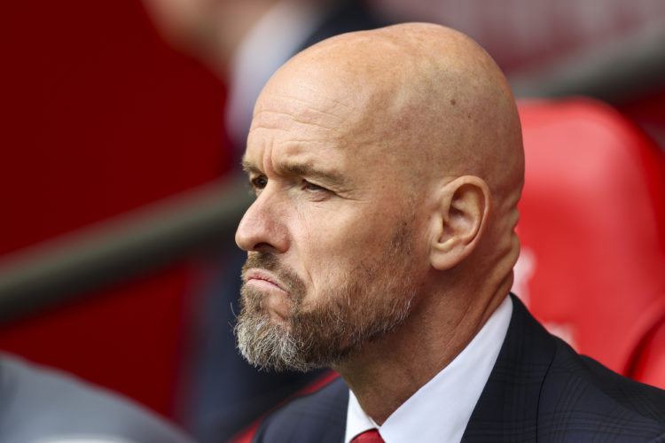 Head Coach Erik ten Hag of Manchester United during the Emirates FA Cup Final match between Manchester City and Manchester United at Wembley Stadiu...