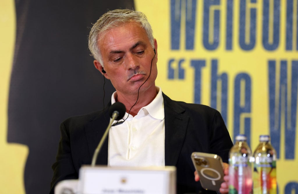 Fenerbahçe's new coach Jose Mourinho answered questions at the press conference on June 3, 2024 in Istanbul, Turkey.