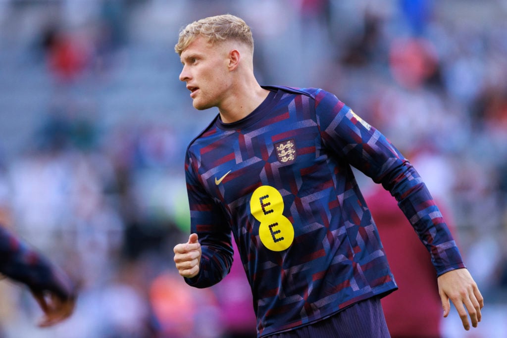 Jarrad Branthwaite of England 	 during the international friendly match between England and Bosnia & Herzegovina at St James' Park on June 03, ...