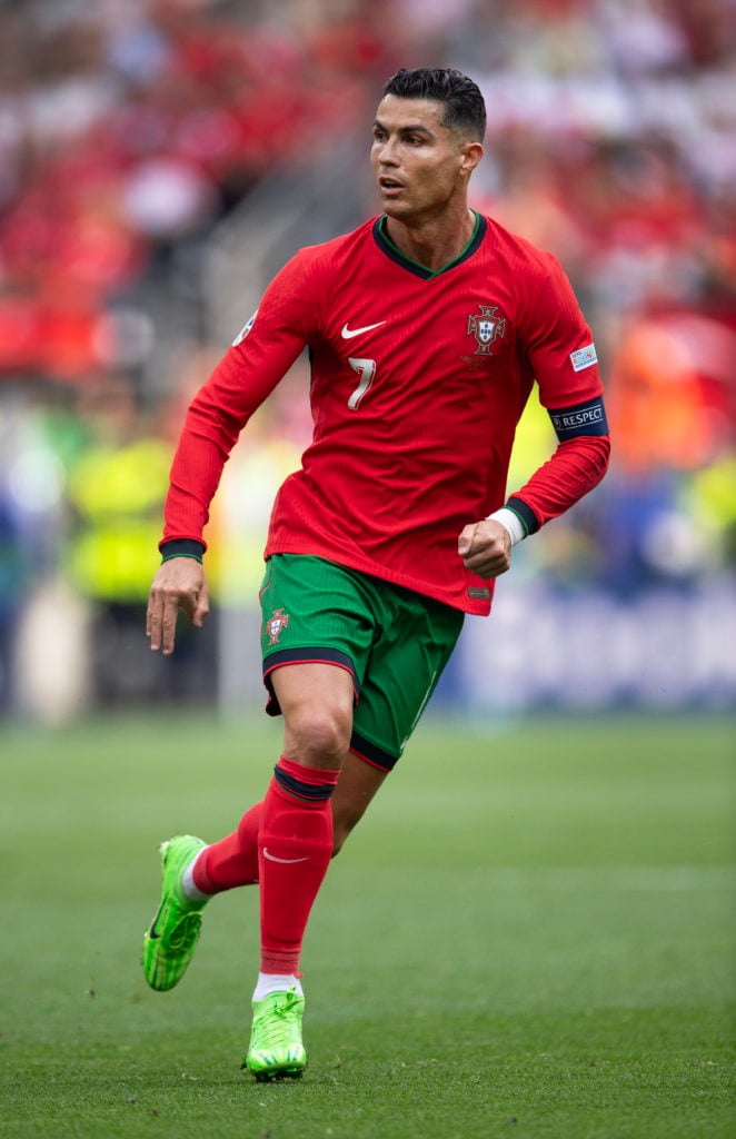 Cristiano Ronaldo of Portugal during the UEFA EURO 2024 group stage match between Turkiye and Portugal at Football Stadium Dortmund on June 22, 202...