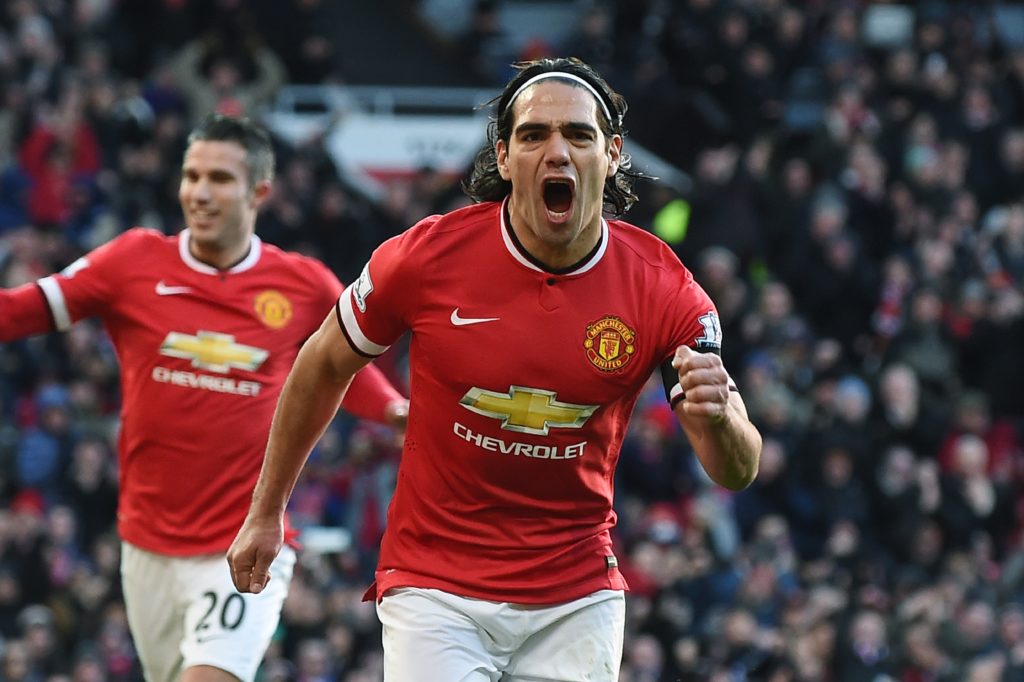 Radamel Falcao and Robin van Persie celebrating
