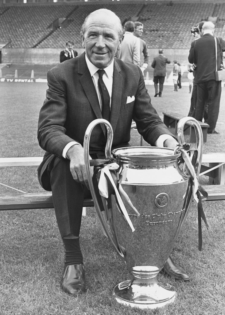 Sir Matt Busby With the European Cup