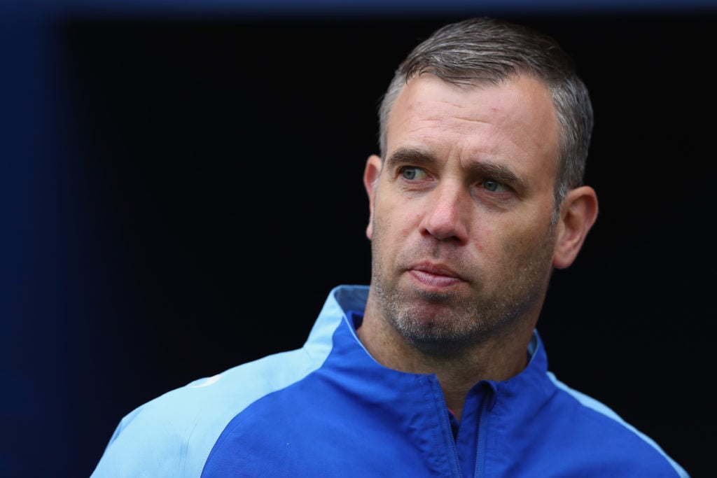 Rene Hake, Head Coach of FC Twente during the pre season match between Bristol City and FC Twente at Ashton Gate on July 28, 2017 in Bristol, England.