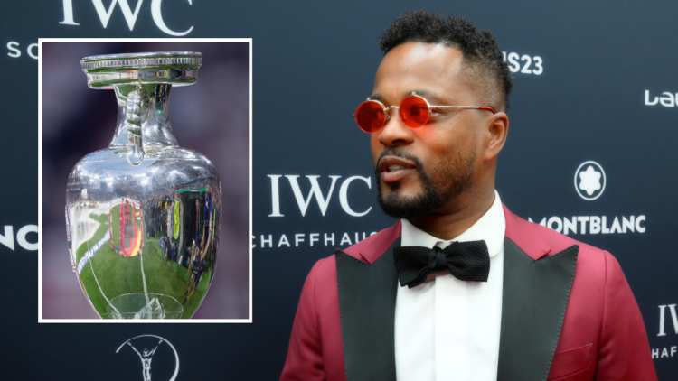 Former Manchester United and France defender Patrice Evra arrives at the 2023 Laureus World Sport Awards Paris red carpet arrivals at Cour Vendome ...