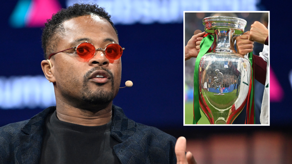 Patrice Evra, professional footballer and investor, and Loren Gray (not seen), social media personality and songwriter, talk on centre stage at Alt...
