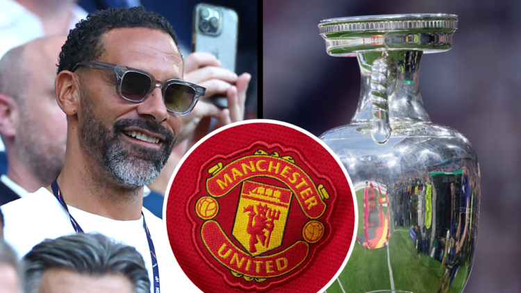 COLOGNE, GERMANY - JUNE 25: Rio Ferdinand looks on prior to the UEFA EURO 2024 group stage match between England and Slovenia at Cologne Stadium on...