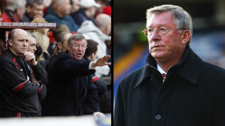 Sir Alex Ferguson, former manager of Manchester United, walked to the dugout prior to the Barclays Premier League match between Birmingham City and...