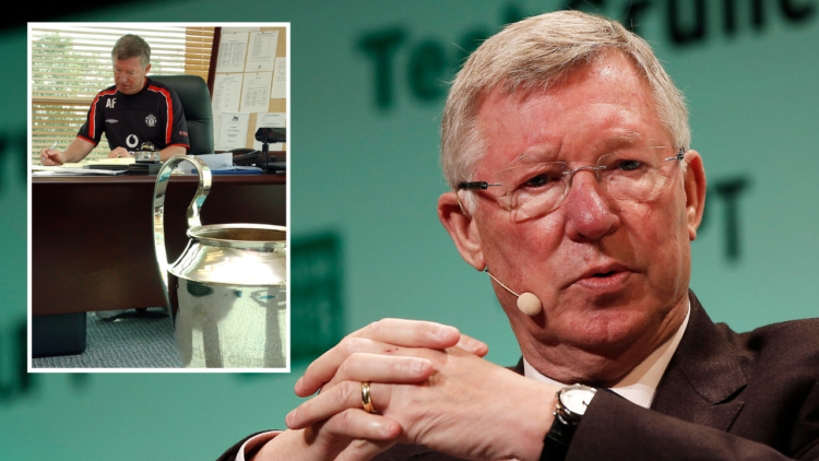 Sir Alex Ferguson in conversation with Sir Michael Moritz, co-authors of Leading: Learning from Life and My Years at Manchester United, during Tech...