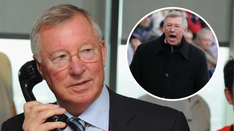 Sir Alex Ferguson attends the annual BGC Global Charity Day at BGC Partners on September 11, 2014 in London, England, including an overlay image of...